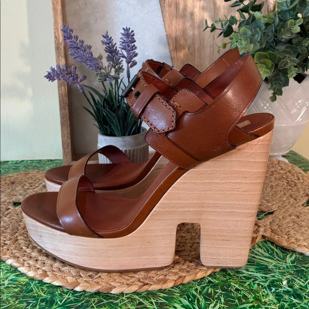 Reed Krakoff Brown Leather Platform Sandals